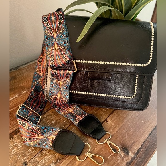 Allison Clothing Bags Mini Black Guitar Strap Crossbody Bag Purse